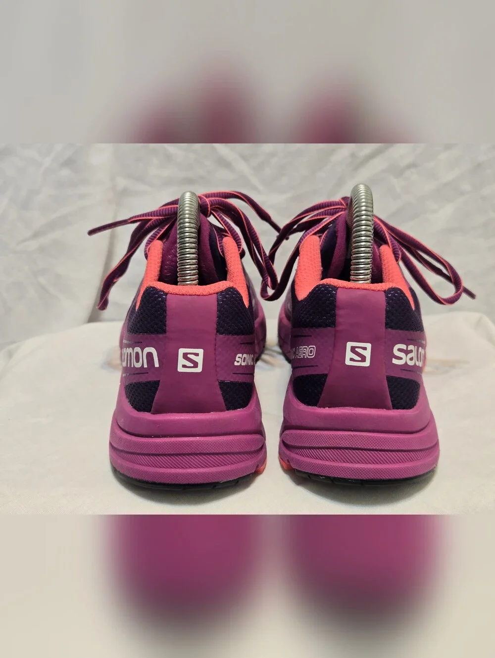 Salomon Sonic Aero Womens Cosmic Purple/pk Ortholite Running Shoes  US 7